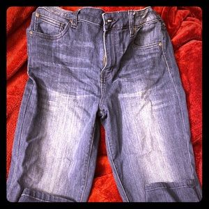 Dark blue stretchy jeans